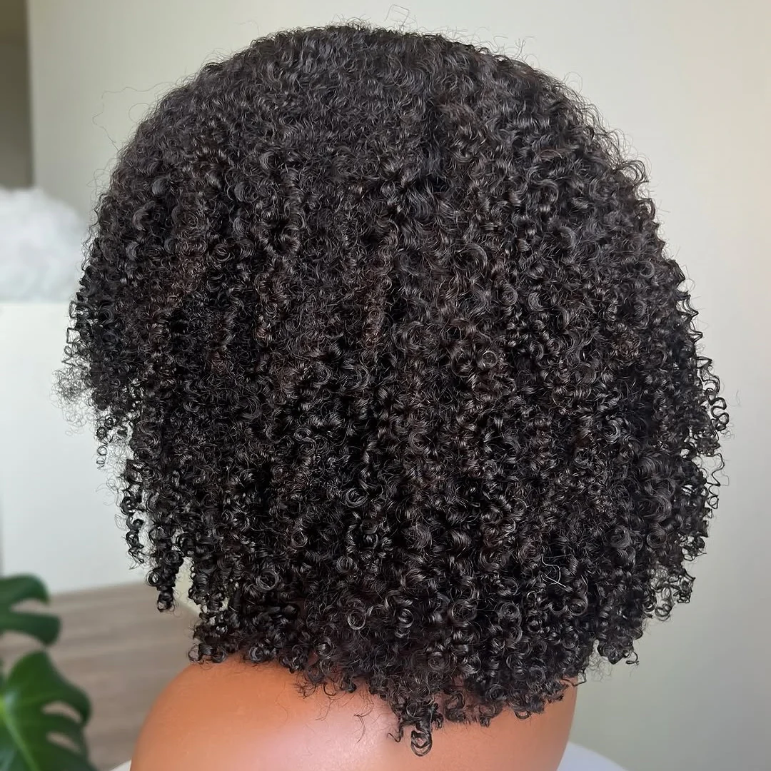 Afro Kinky Coily Layered Cut 7x5 Lace Pre-Everything Wear Go Glueless Wig
