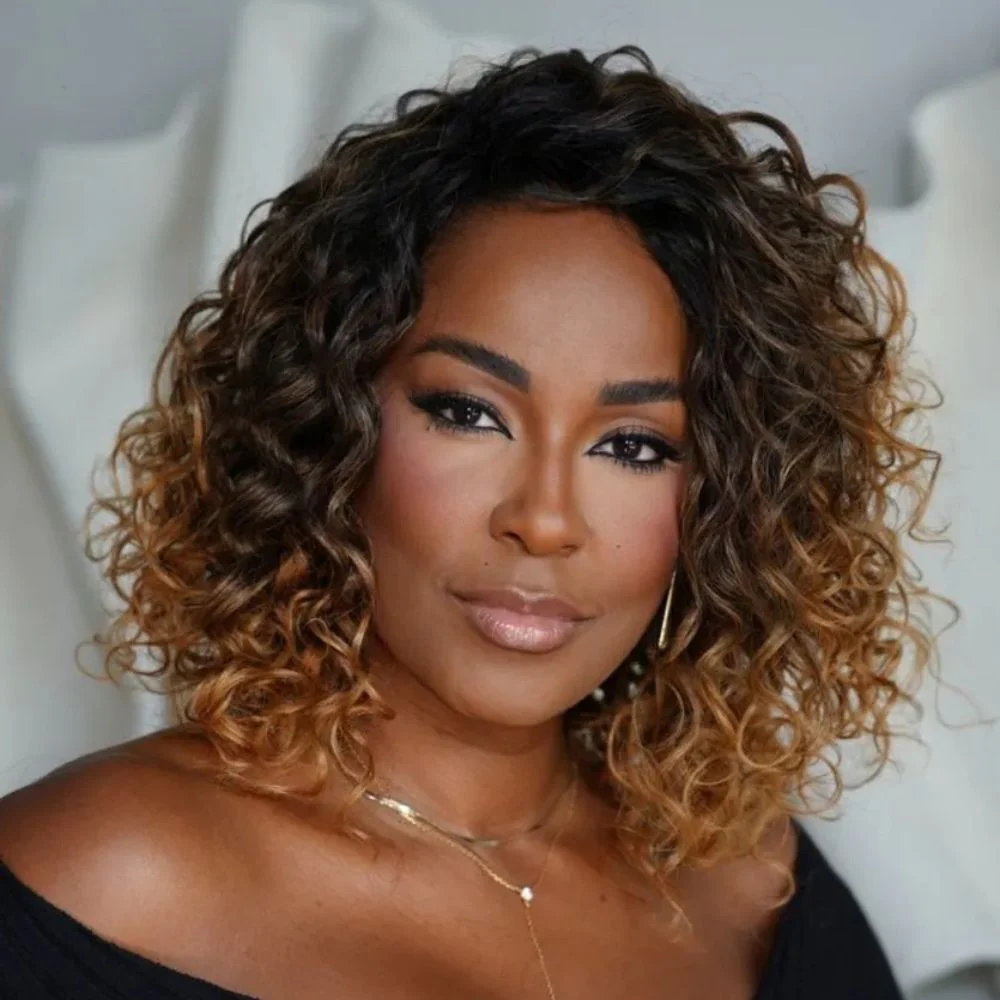 No Lace Caramel Kiss Water Wave Glueless Bob Wig 100% Human Hair