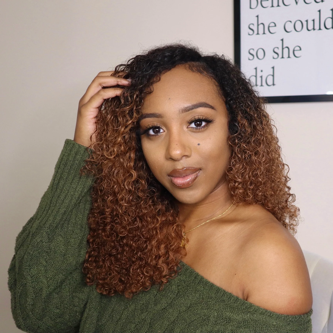 Perruques afro bouclées noires naturelles sans colle en V, densité de 180 %, 100 % cheveux humains