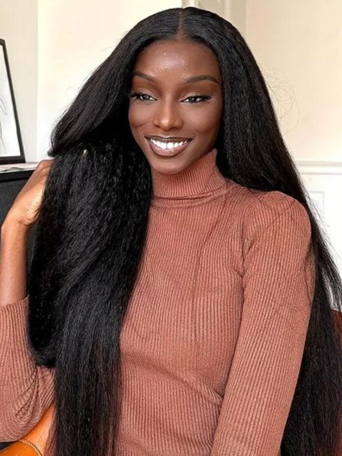 13x4 Pre-Max Pre-Cut Transparent/HD Lace Front Kinky Straight Pre-Everything Wig TianaHair