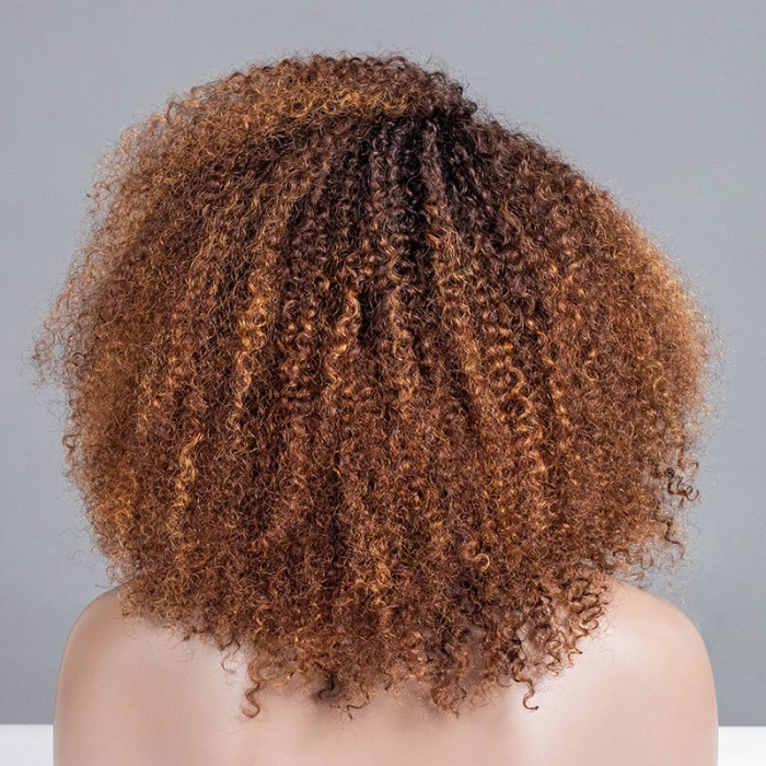 3 IN 1 HALF WIG Amber Flow Curly Side Part Pre-Styled Half Wig Flip Over Draw-strings Wig