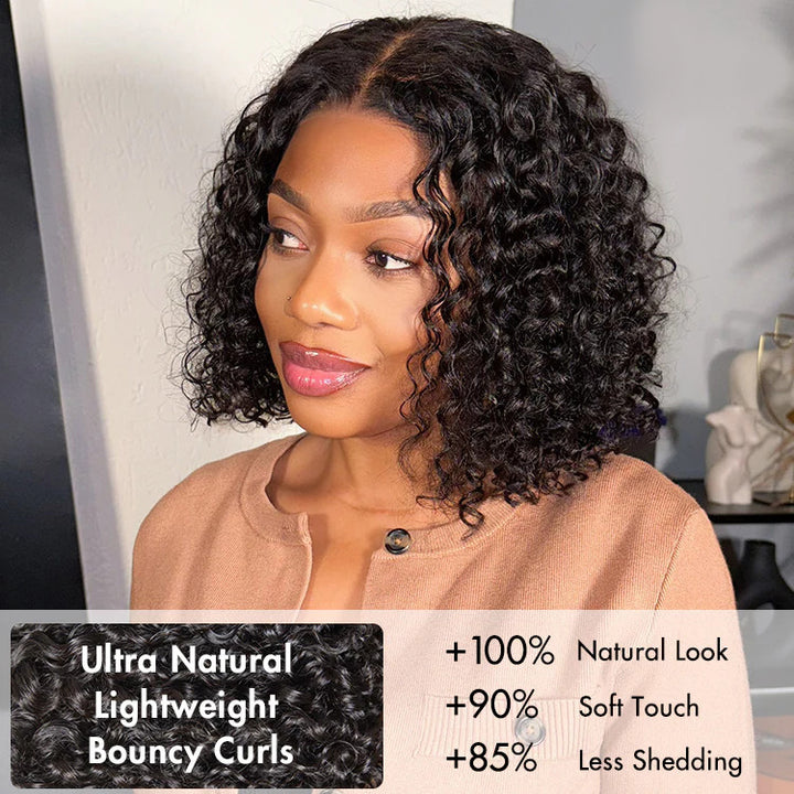FlexCap Wear & Go Deep Curly 7x5 Pre-Everything & Transparent Lace Flexi-Fit Invisi Drawstring Cap Glueless Wig