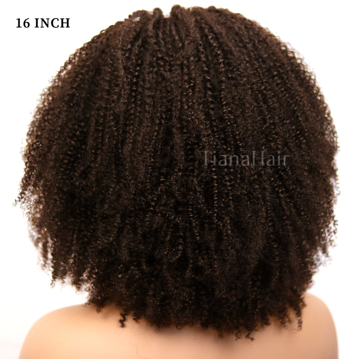 Afro Kinky Curly Chocolate 7x5 Pre-Everyhthing & Transparent Lace Wear Go Glueless Wig