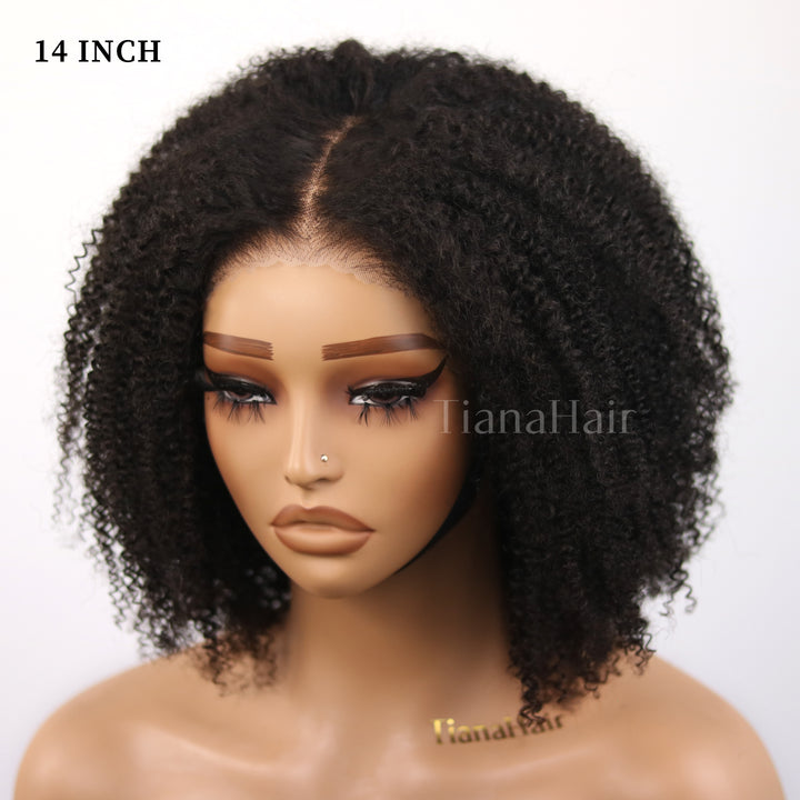 FlexCap Wear & Go Afro Kinky Curly 7x5 Pre-Everything & Transparent Lace Flexi-Fit Invisi Drawstring Cap Glueless Wig