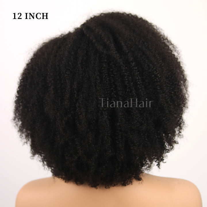 Afro Kinky Curly Ombre Mocha Highlights 4x4/7x5 Lace Pre-Everyhthing & Transparent Lace Wear Go Glueless Wig