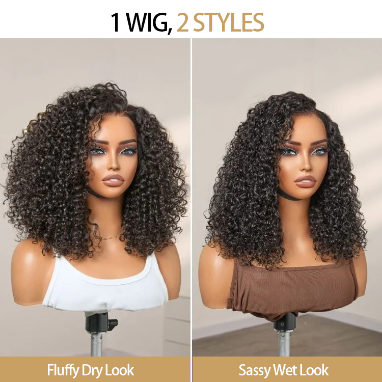 Afro Kinky Curly 6x4 Pre-Everything & Transparent Lace Wear Go Glueless Perücke