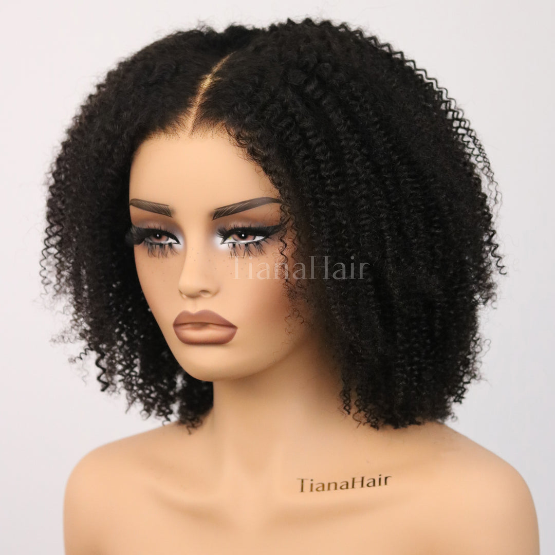 FlexCap Wear & Go Afro Kinky Curly 7x5 Pre-Everything & Transparent Lace Flexi-Fit Invisi Drawstring Cap Glueless Wig