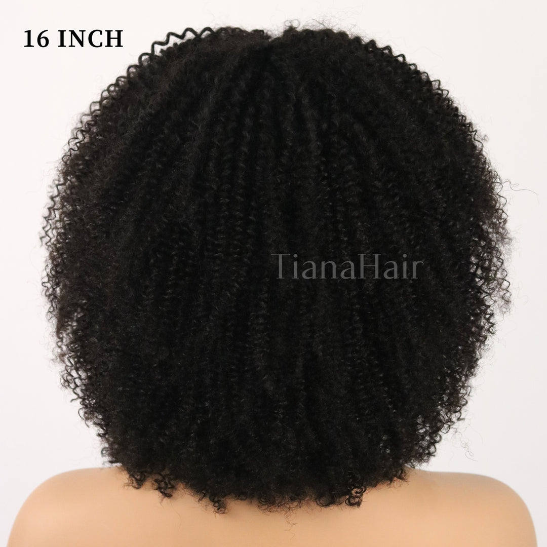 Afro Kinky Curly Ombre Mocha Highlights 4x4/7x5 Lace Pre-Everyhthing & Transparent Lace Wear Go Glueless Wig