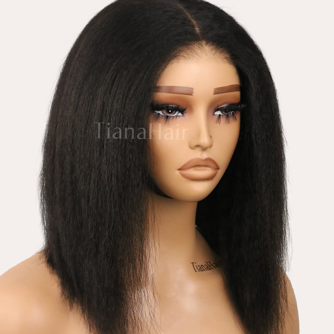 Kinky Straight 4x4/7x5 Transparent/HD Lace Wear Go Glueless Pre-everything Wig