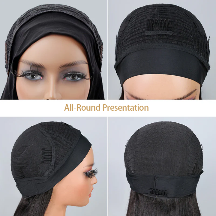 Perruque longue bouclée crépue sans colle sans dentelle 100 % cheveux humains