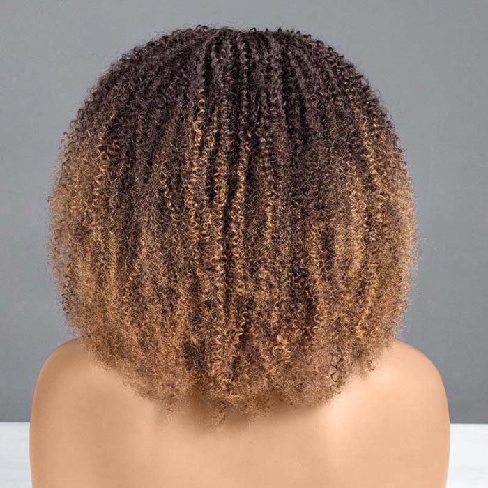 4x4/7x5 Lace Golden Toffee Afro Curly Pre-Everything Glueless Wig
