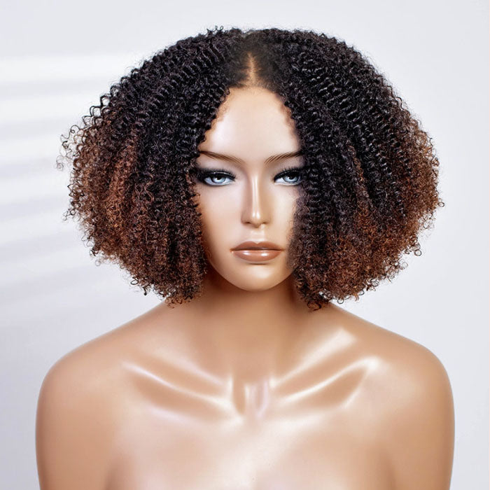 4x4/7x5 Lace Brown Sugar Bob Afro Curly Pre-Everything Glueless Wig
