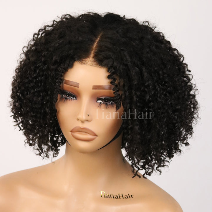 Finger Coily Curly 6x4 Transparent Lace Pre-everything Wear Go Glueless Wig