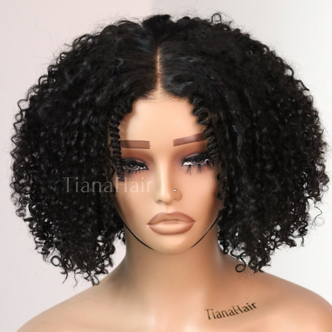 Finger Coily Curly 6x4 Transparent Lace Pre-everything Wear Go Glueless Wig