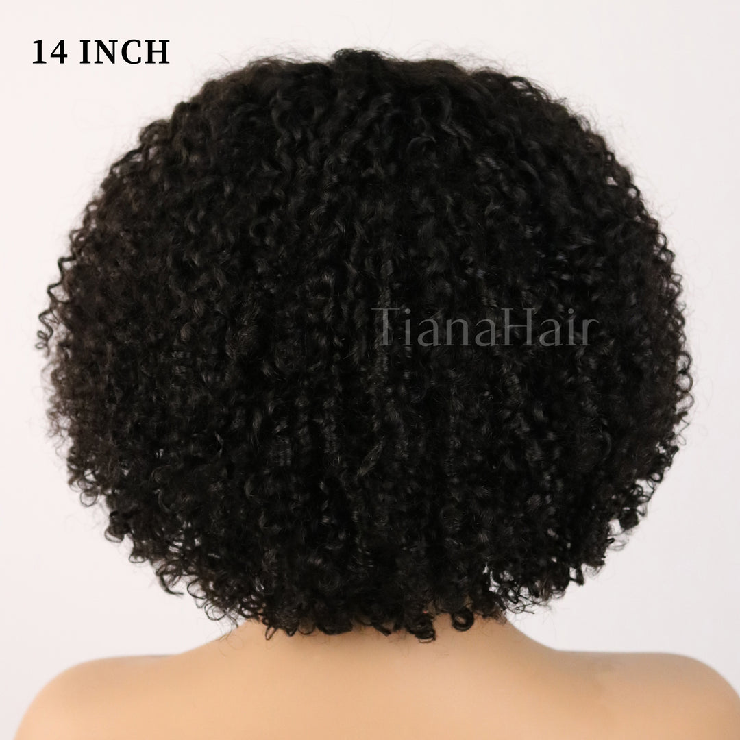 Finger Coily Curly 6x4 Transparent Lace Pre-everything Wear Go Glueless Wig