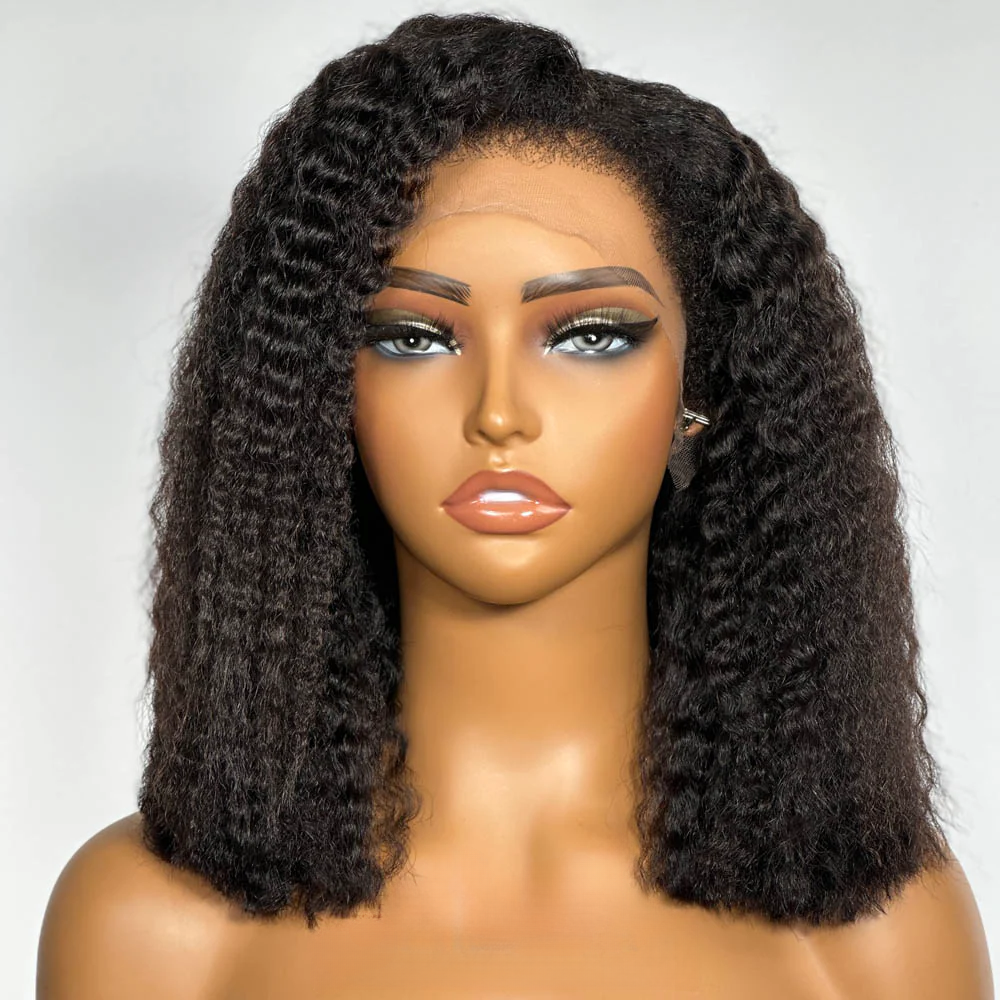 13x4 Lace  Flowy Bohemian Curly Hair With Kinky Edges Wig