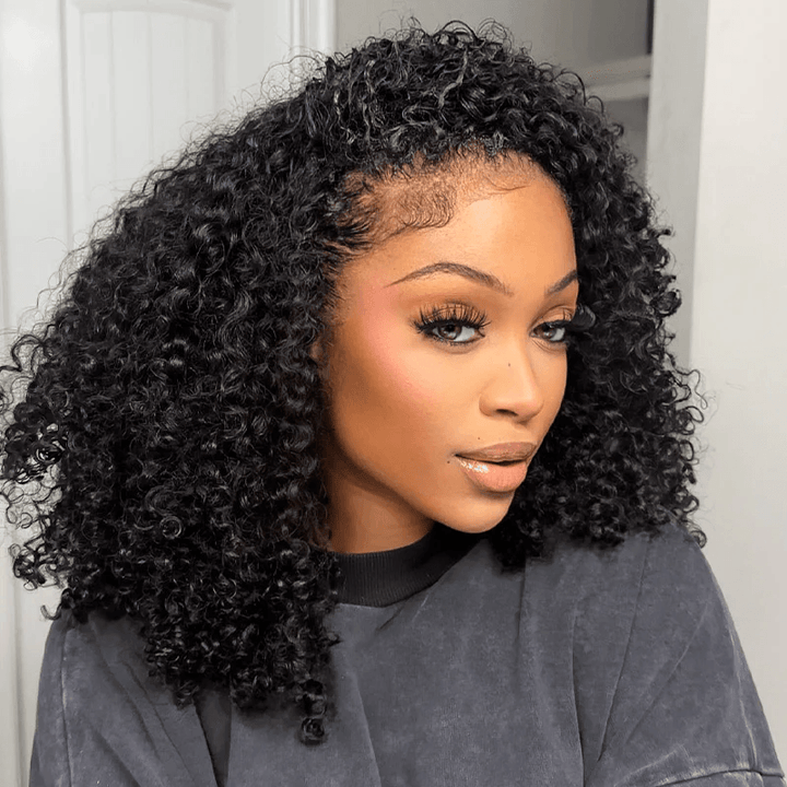3 IN 1 HALF WIG Coily Curly Half Wig Seamless Flip Over Wig TianaHair