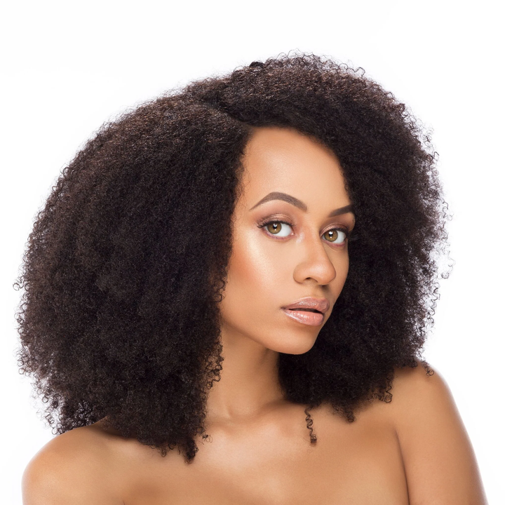 4x4/7x5 Lace Afro Curly Side Part Glueless Fluffy Wig 100% Human Hair