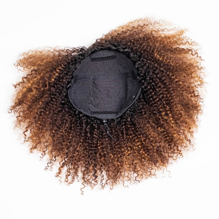 3 IN 1 HALF WIG Amber Flow Curly Side Part Pre-Styled Half Wig Flip Over Draw-strings Wig