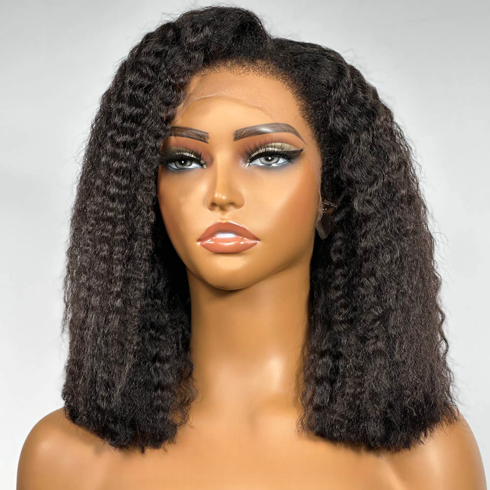 13x4 Lace  Flowy Bohemian Curly Hair With Kinky Edges Wig