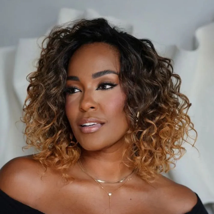 No Lace Caramel Kiss Water Wave Glueless Bob Wig 100% Human Hair