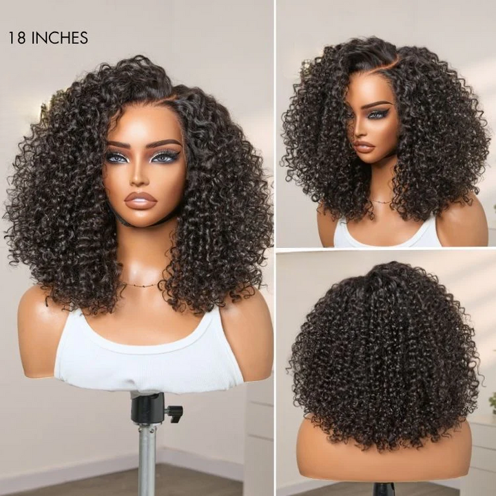 Afro Kinky Curly 6x4 Pre-Everything & Transparent Lace Wear Go Glueless Perücke