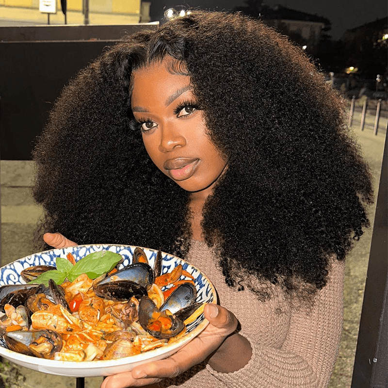 Afro Curly 6x4 Wear Go Pre-Everything Glueless Transparent/HD Lace Wig TianaHair