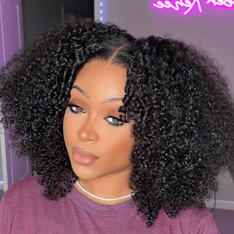 Afro Kinky Curly 6x4 Pre-Everything & Transparent Lace Wear Go Glueless Wig TianaHair