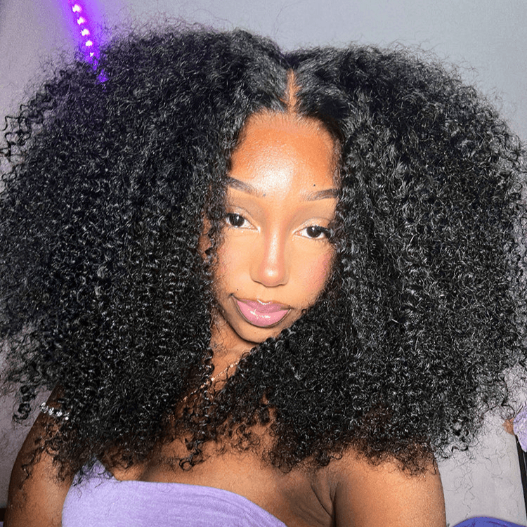 Afro Kinky Curly 6x4 Pre-Everything & Transparent Lace Wear Go Glueless Wig TianaHair