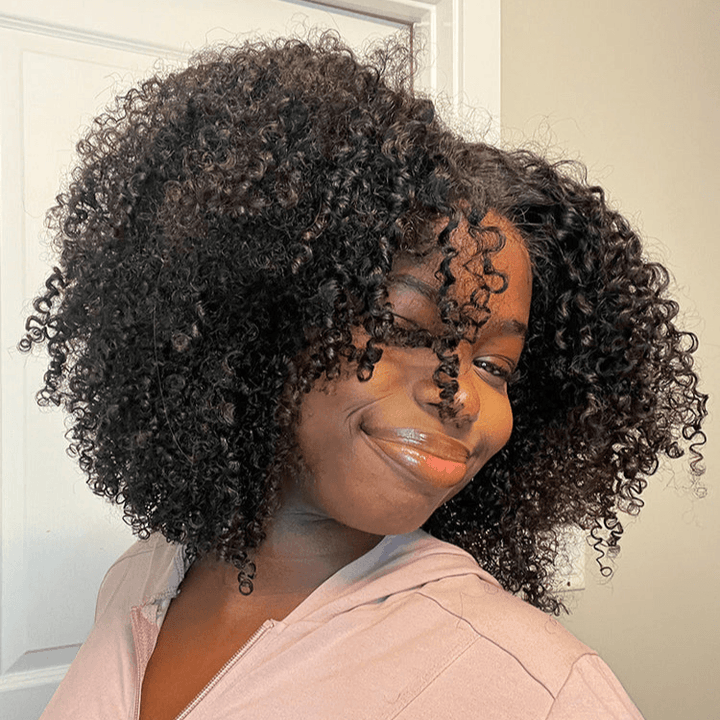 Afro Kinky Curly 6x4 Pre-Everything & Transparent Lace Wear Go Glueless Wig TianaHair