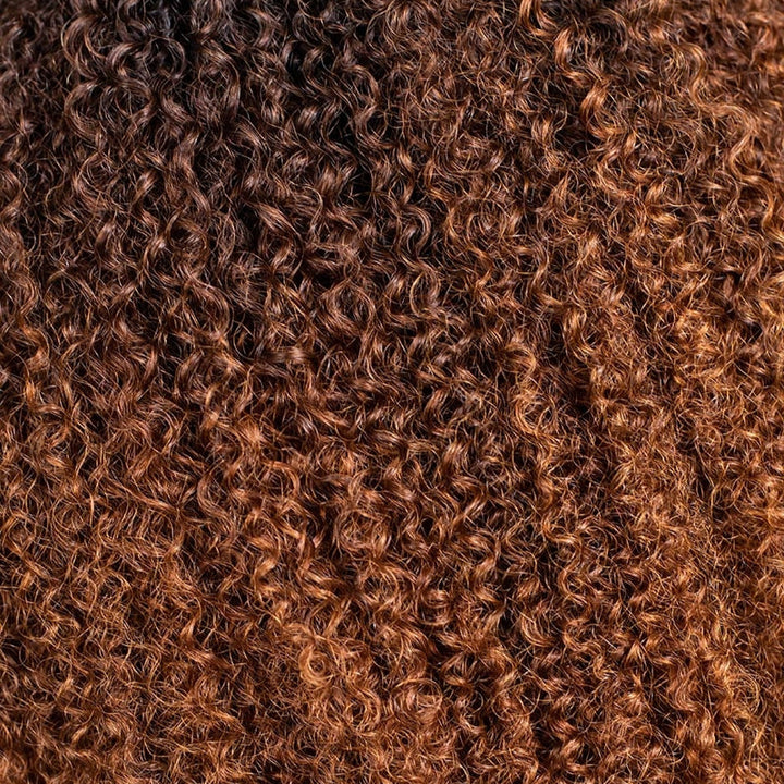 Afro Kinky Curly Ombre Brown 4x4/7x5 Pre-Everyhthing & Transparent Lace Wear Go Glueless Wig