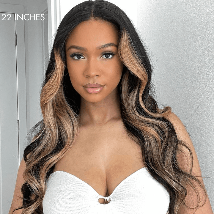 Blonde Highlights Body Wave Pre-Max 13x4 Lace Wear Go Glueless Wig TianaHair