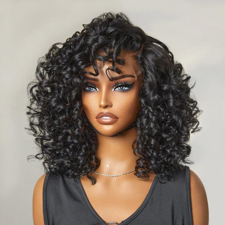 Bouncy Left C Part 6x4 Lace Natural Black Loose Wave Wear Go Glueless Wig TianaHair
