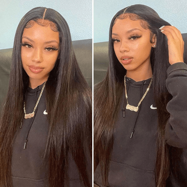 【Clearance Sale】Silky Straight 6x4 Wear Go Glueless Transparent Lace Wig With Pre-everything 100% Human Hair TianaHair