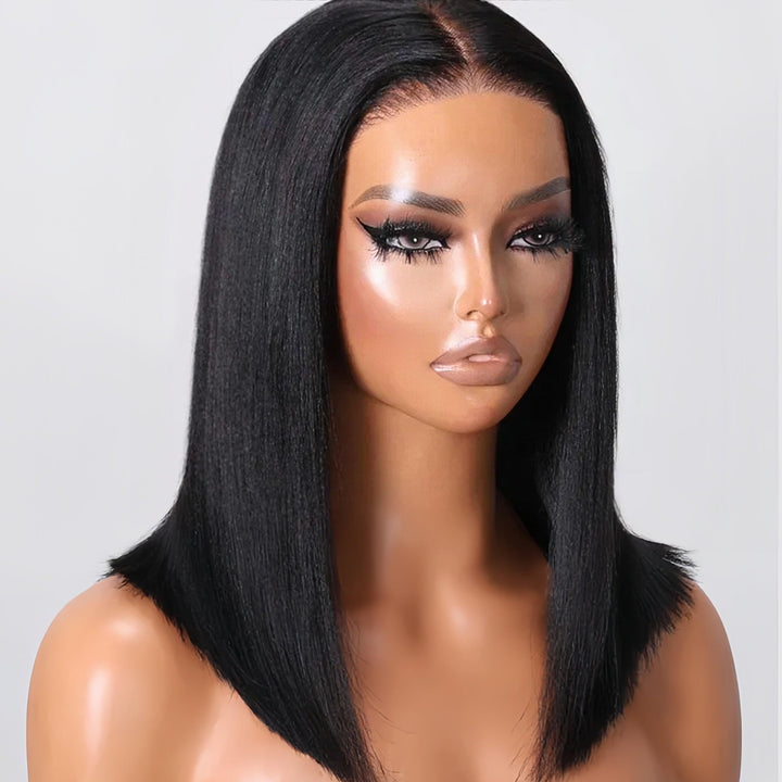 【Clearance Sale】Yaki Straight 6x4 Transparent Lace Wear Go Glueless Wig Pre-everything 100% Human Hair TianaHair