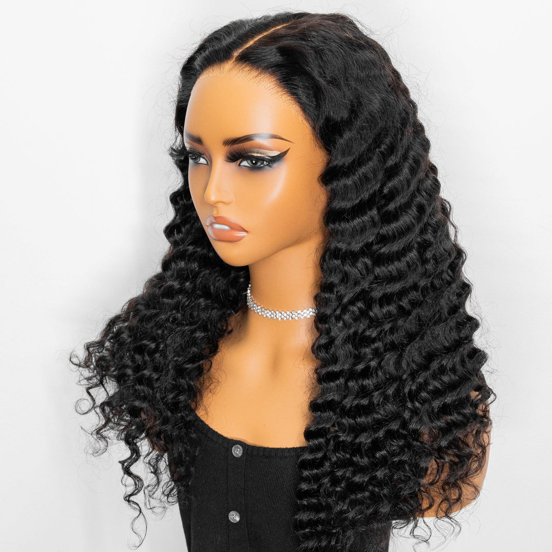 Deep Wave 6x4 Wear Go Glueless Transparent/HD Lace Wig With Pre Bleached Tiny Knots TianaHair