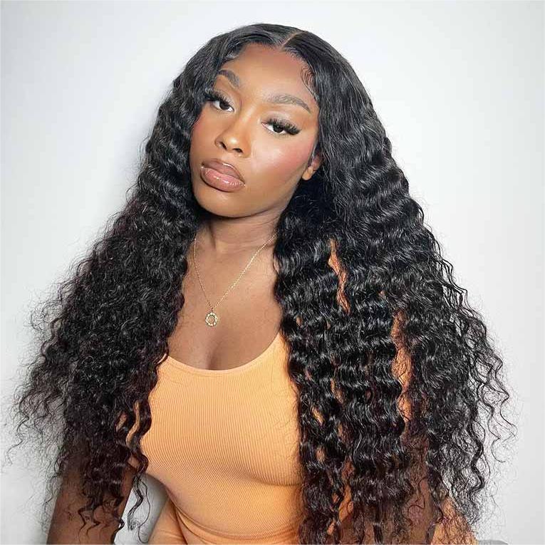 Deep Wave 6x4 Wear Go Glueless Transparent/HD Lace Wig With Pre Bleached Tiny Knots TianaHair