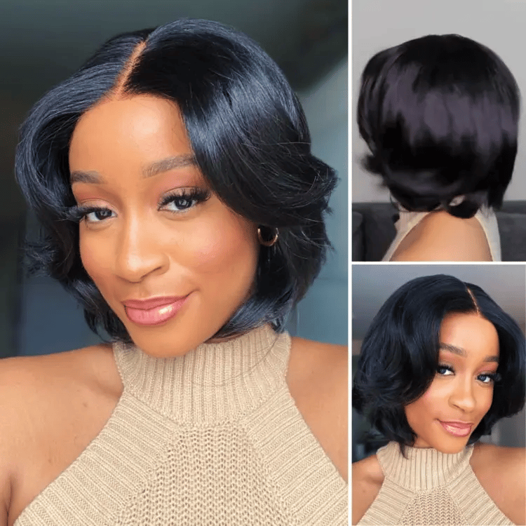 Elegant Boss Vibe 4x4 Lace Short Pixie Cut Wear And Go Glueless Wig TianaHair