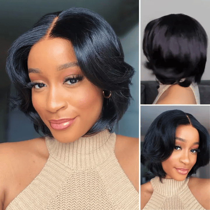 Elegant Boss Vibe 4x4 Lace Short Pixie Cut Wear And Go Glueless Wig TianaHair