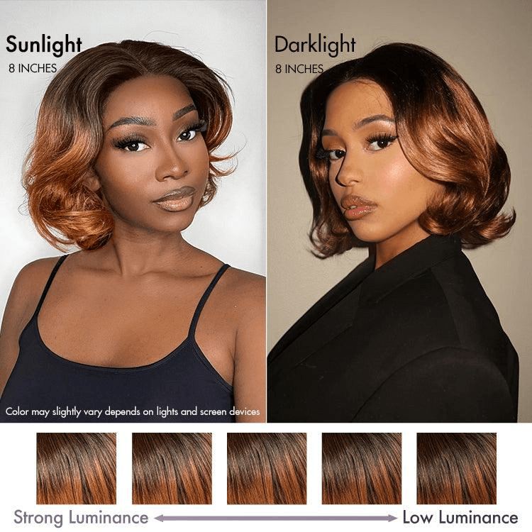 Elegant Boss Vibe Short Pixie Cut Ombre Ginger Glueless 4x4 Lace Wig Ready to Go TianaHair