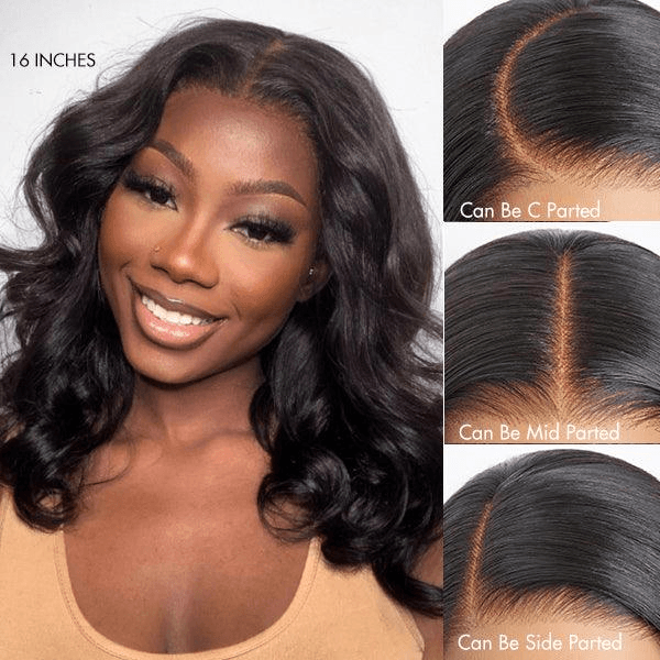 Gorgeous Natural Black Loose Wave 6x4 Lace Glueless Pre-everything Ready to Go Short Wig TianaHair