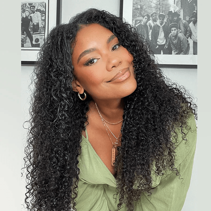 Kinky Curly 6x4 Wear Go Glueless Transparent/HD Lace Wig With Pre Bleached Tiny Knots TianaHair