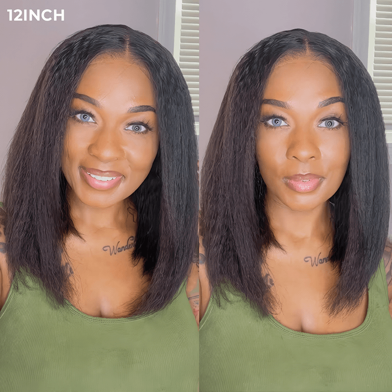 Kinky Straight 6x4 Transparent/HD Lace Wear Go Glueless Pre-everything Wig TianaHair