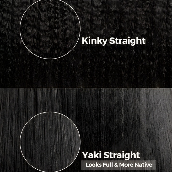 Layered Cut Yaki Straight Left C Part Glueless Minimalist 6x4 Lace Bob Wig Ready to Go TianaHair