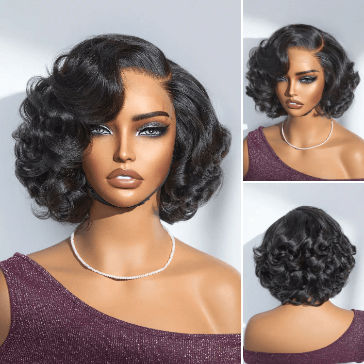 Mature Boss Brown Ombre Highlight / Natural Black 4x4 Lace Loose Wave Glueless Lace Wig Wear Go TianaHair