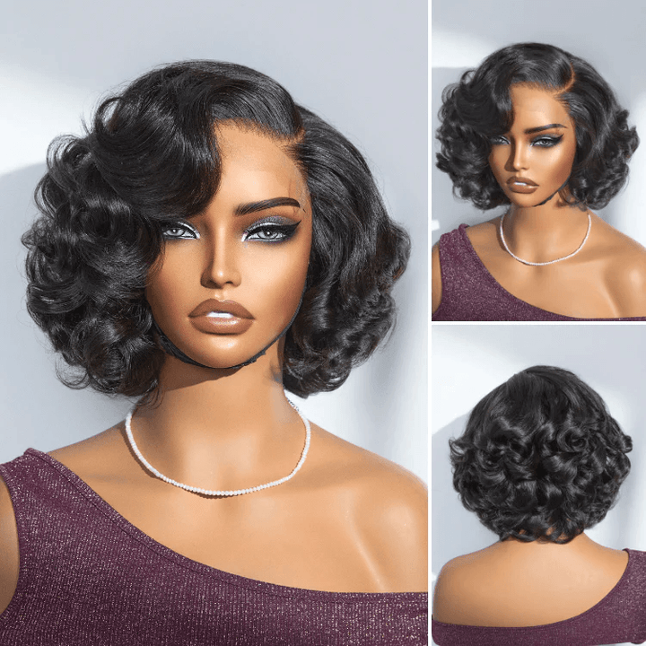 Mature Boss Brown Ombre Highlight / Natural Black 4x4 Lace Loose Wave Glueless Lace Wig Wear Go TianaHair