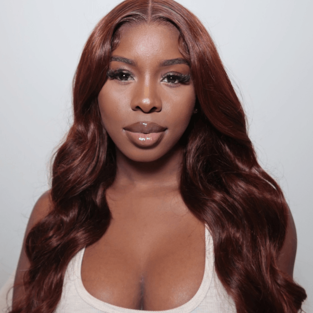 Reddish Brown Body Wave Wear Go 6x4 Glueless Pre Plucked Wig TianaHair