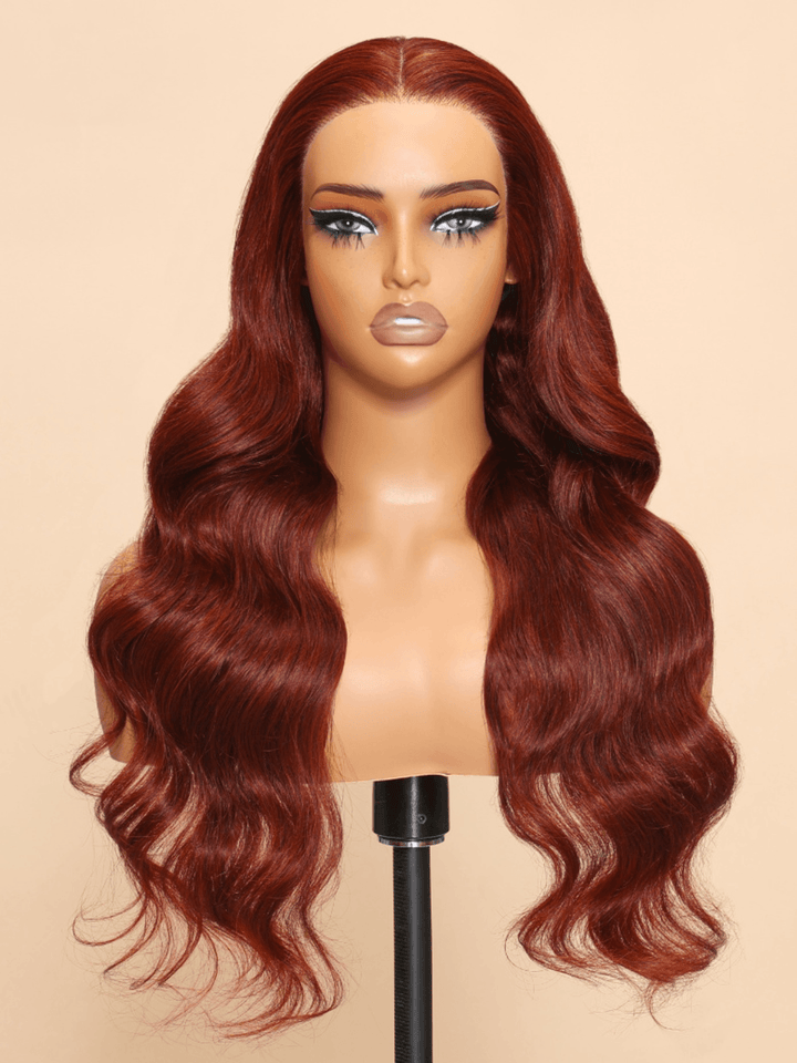 Reddish Brown Body Wave Wear Go 6x4 Glueless Pre Plucked Wig TianaHair