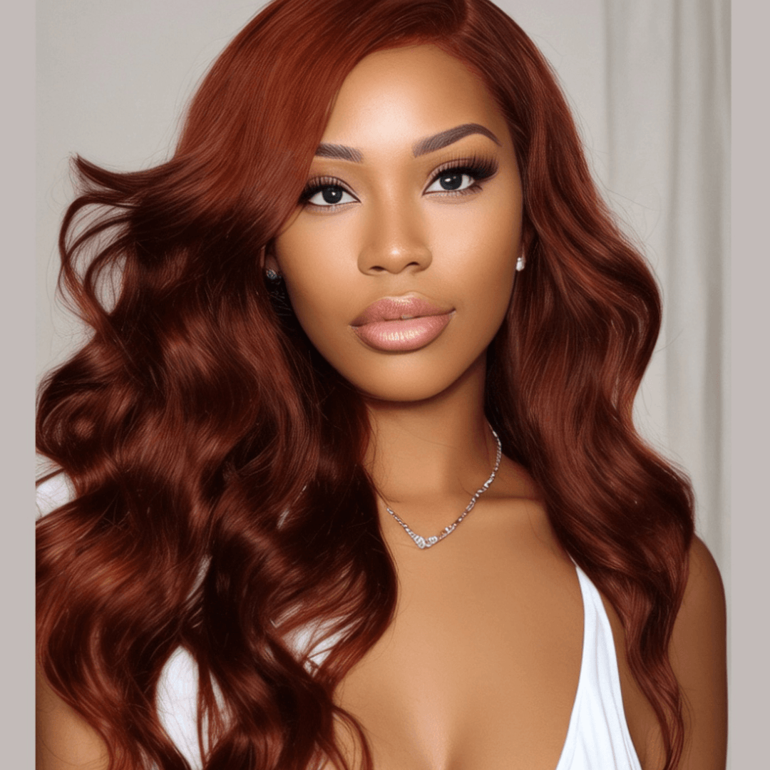 Reddish Brown Body Wave Wear Go 6x4 Glueless Pre Plucked Wig TianaHair