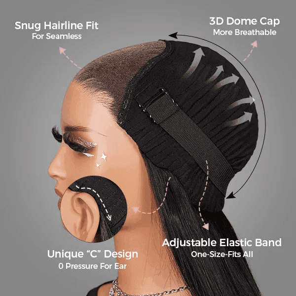 7x5 Front Lace Brown Short Cut Layered Bob Wig